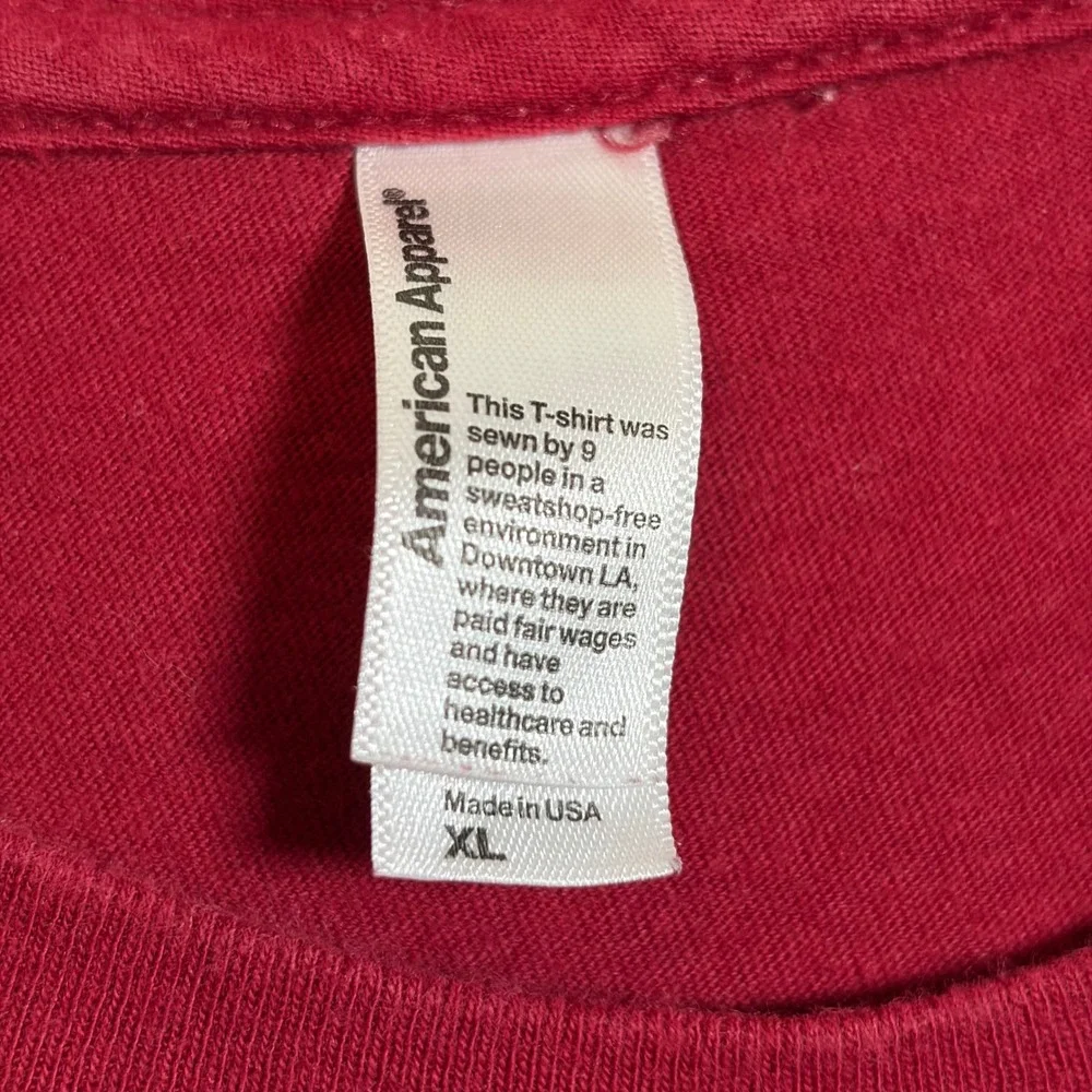 American Apparel Lyndon B Johnson National Historical Park LBJ T-Shirt Red XL